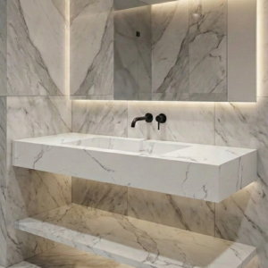 Lavabo suspendido efecto óxido