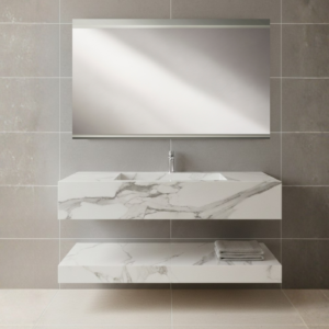 Lavabo suspendido efecto mármol